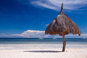 Palm frond umbrella as on the Panglao Island Tour
